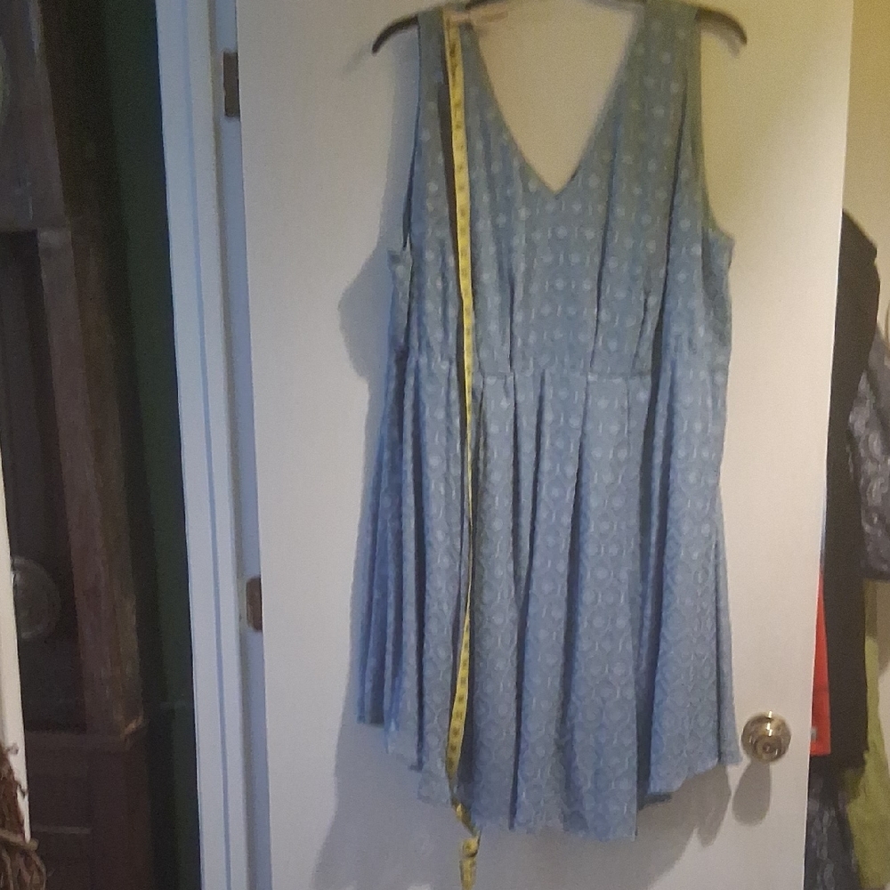Torrid Blue Patterned Sleeveless Dress